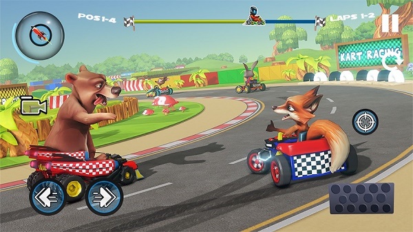 动物世界卡丁车免费破解版：有趣的卡丁车题材驾驶游戏，双人互动！