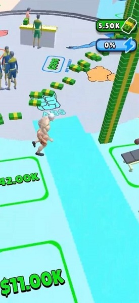 健身房闲置3D免广告手机版：休闲店铺模拟游戏，直接玩！