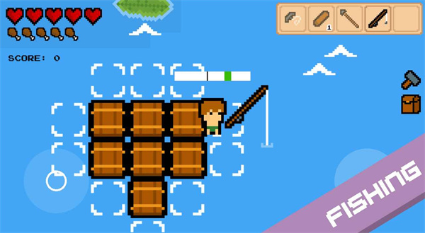 像素木筏求生中文破解版：休闲益智的冒险游戏，好玩！